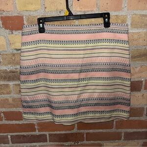 Loft Mini Patterned Pastel A-line Skirt - Brand New
